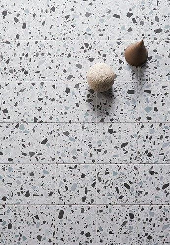 Quintessenza Confetti Bianco vloer- en wandtegel Grigio 18,6 x 18,6 cm