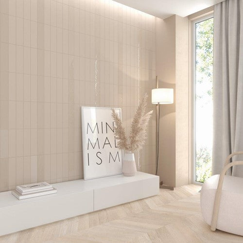 Wow Grace wandtegel Sand mat 7,5 x 30 cm