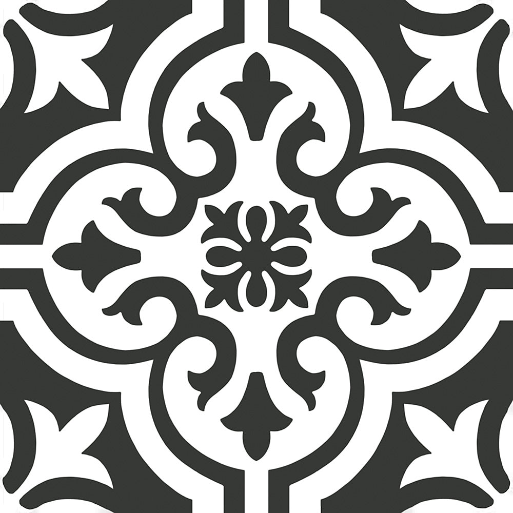 Xclusive Black & White vloer- en wandtegel decor Garden 20,5 x 20,5 cm