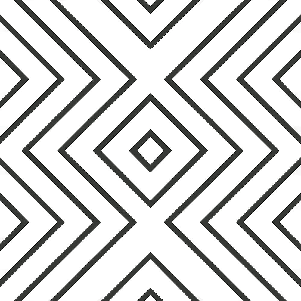 Xclusive Black & White vloer- en wandtegel decor Labirinth 20,5 x 20,5 cm