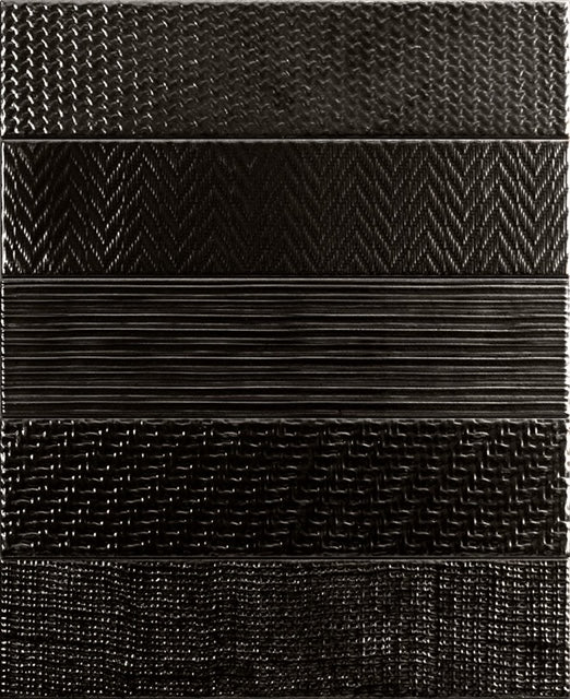 Tonalite Metal 20 wandtegel Decoro Carving (mix) Black 10 x 40 cm