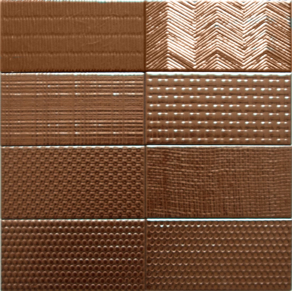 Tonalite Metal 20 wandtegel Metal Graffiti (mix) Copper 10 x 20 cm