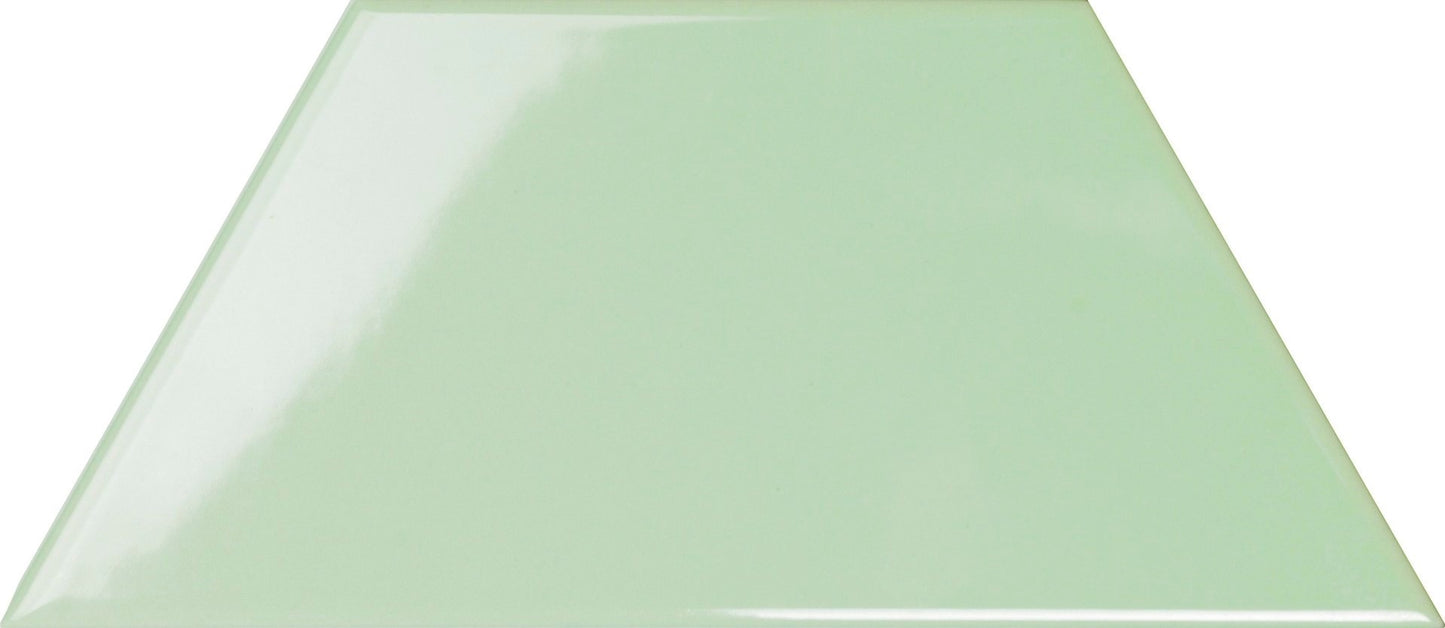 Tonalite Trapez wandtegel Sage glans 23 x 10 cm