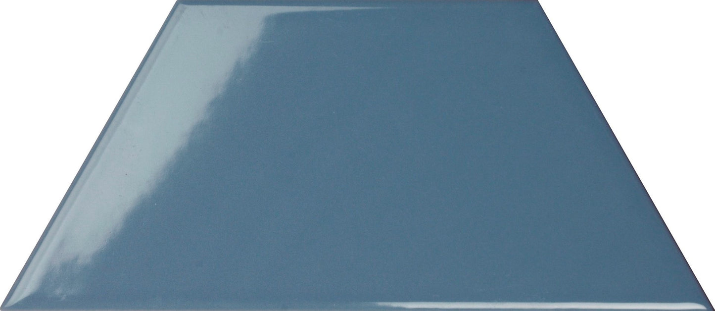 Tonalite Trapez wandtegel Indigo glans 23 x 10 cm