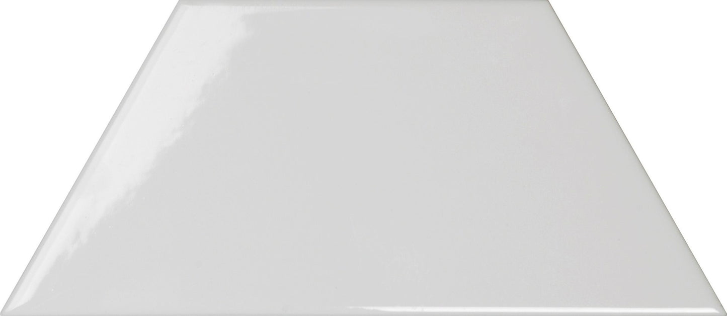 Tonalite Trapez wandtegel Gesso glans 23 x 10 cm