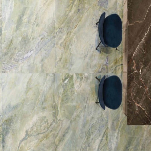 Keope 9Cento Raggio Verde gepolijst Slab 120 x 278 cm