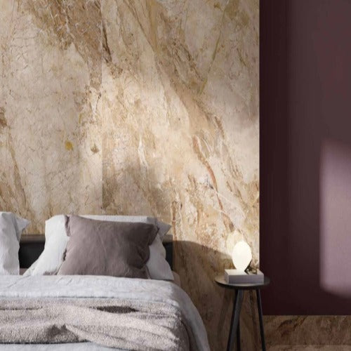 Keope 9Cento Aurora Beige gepolijst Slab 120 x 278 cm