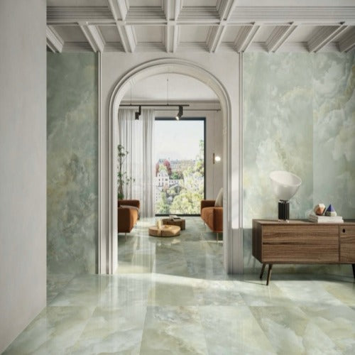 Keope Onice Multicolor gepolijst Slab 120 x 278 cm