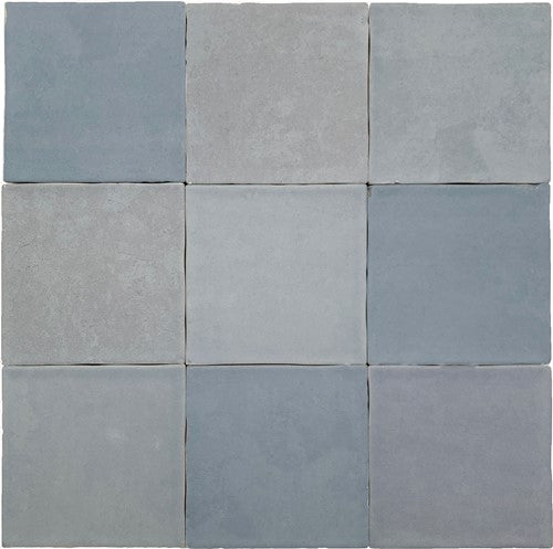 Revoir Paris Atelier wandtegel Bleu Lumiere mat 13,8 x 13,8 cm