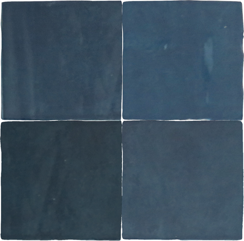 Revoir Paris Atelier wandtegel Bleu Marine glans 10 x 10 cm