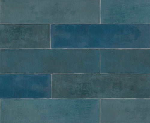 Revoir Paris Atelier wandtegel Bleu Marine mat 6,2 x 25 cm