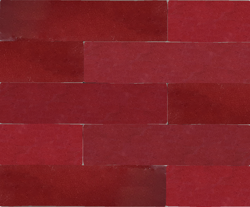 Revoir Paris Atelier wandtegel Bordeaux glans 6,2 x 25 cm