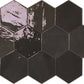 Wow Zellige Hexa wandtegel Graphite glans 10,8 x 12,4 cm