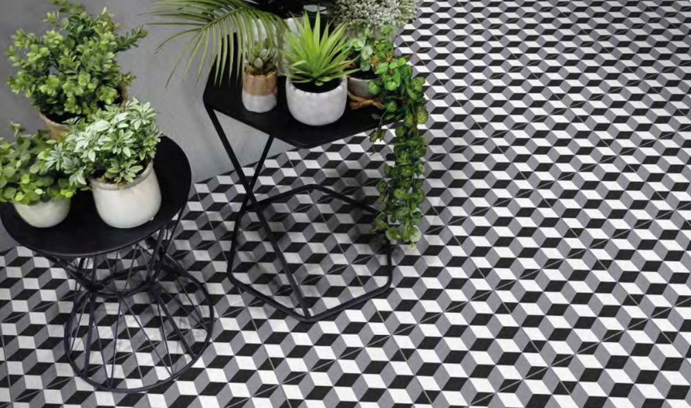 Xclusive Black & White vloer- en wandtegel decor King 20,5 x 20,5 cm