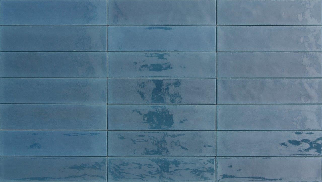 Tonalite Summery wandtegel Blu glans 6 x 25 cm
