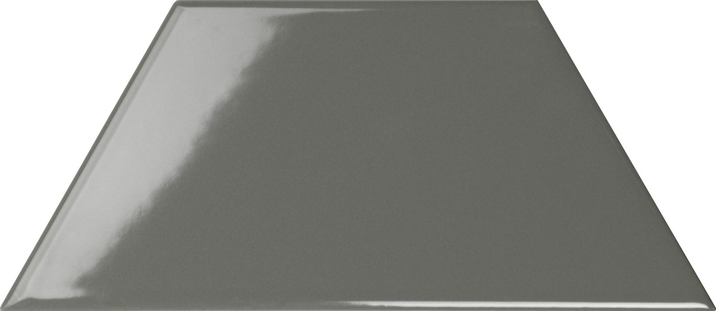 Tonalite Trapez wandtegel Piombo glans 23 x 10 cm