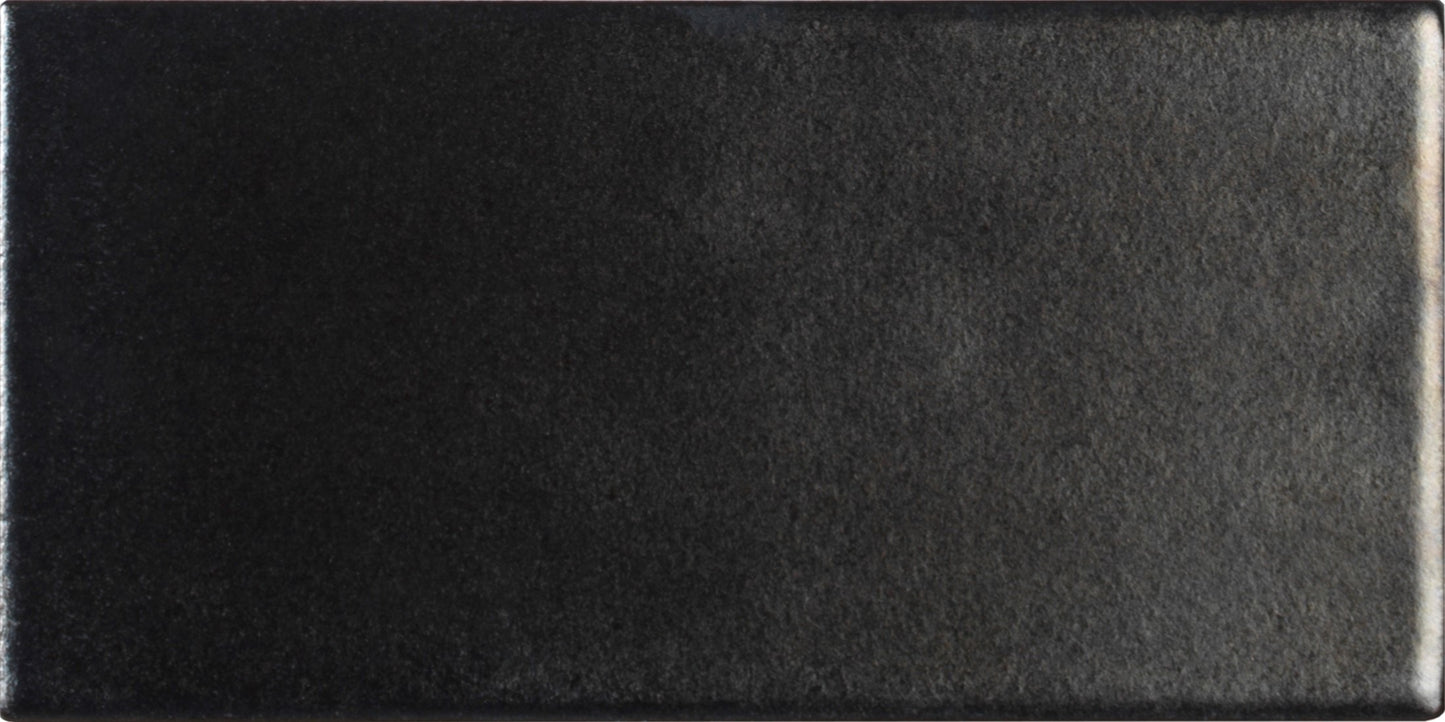 Tonalite Metal 20 wandtegel Metal Black 10 x 20 cm