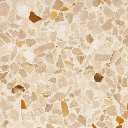 Ecostone Retro-Style Terrazzo Crema Oro EM-1073 vloertegel 40 x 40 cm