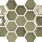 Memories Dawn Victorian Green Crackled hexagon wandtegel 12 x 13 cm