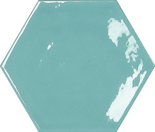 Memories Kisses Acqua hexagon wandtegel 12 x 13 cm