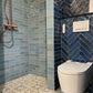 Revoir Paris Atelier wandtegel Bleu Marine glans 6,2 x 25 cm