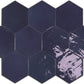 Wow Zellige Hexa wandtegel Cobalt glans 10,8 x 12,4 cm