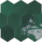 Wow Zellige Hexa wandtegel Emerald glans 10,8 x 12,4 cm