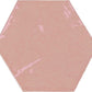 Wow Zellige Hexa wandtegel Pink glans 10,8 x 12,4 cm