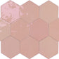 Wow Zellige Hexa wandtegel Pink glans 10,8 x 12,4 cm